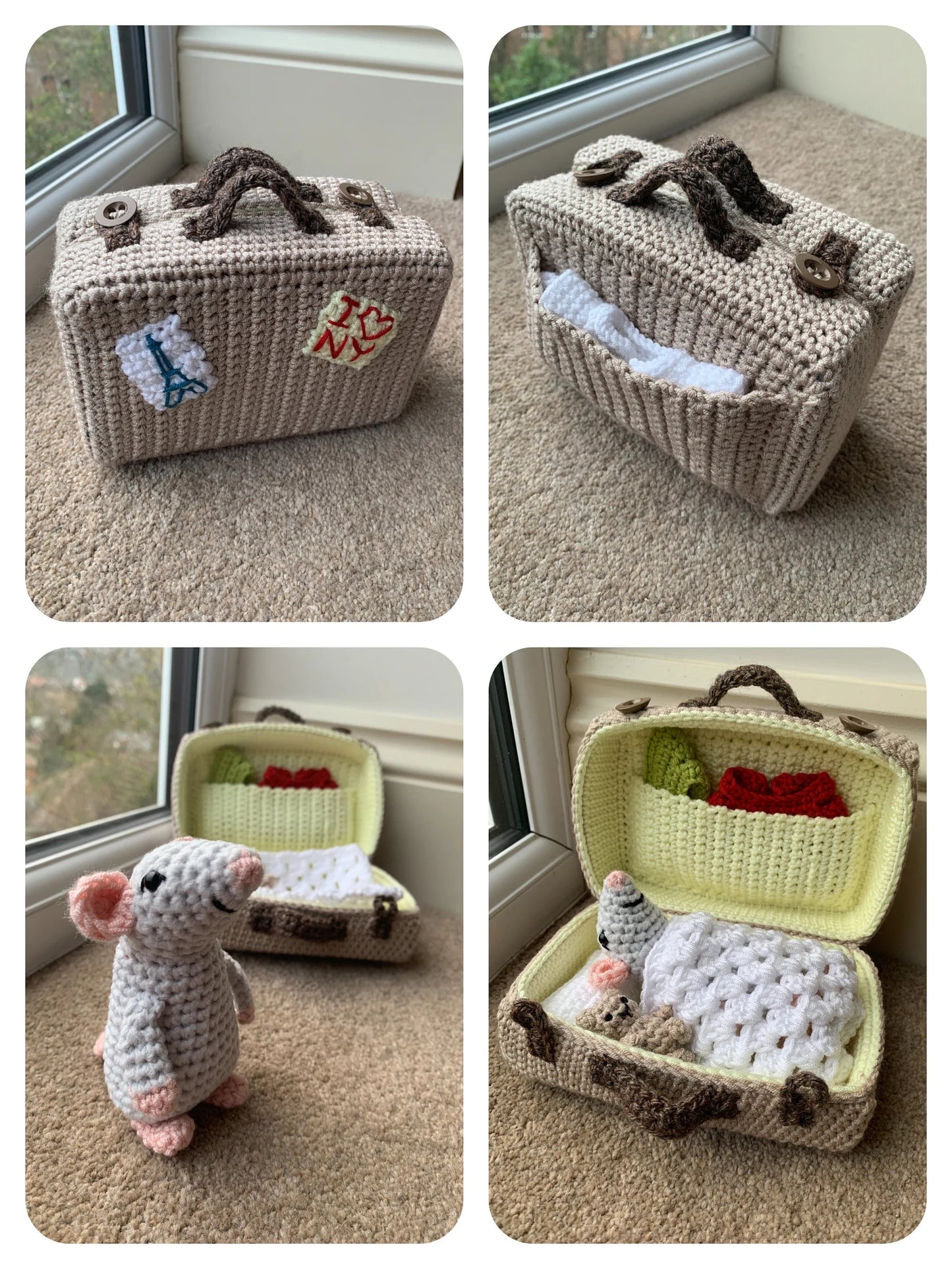 A Mouse and His Suitcase Crochet Pattern