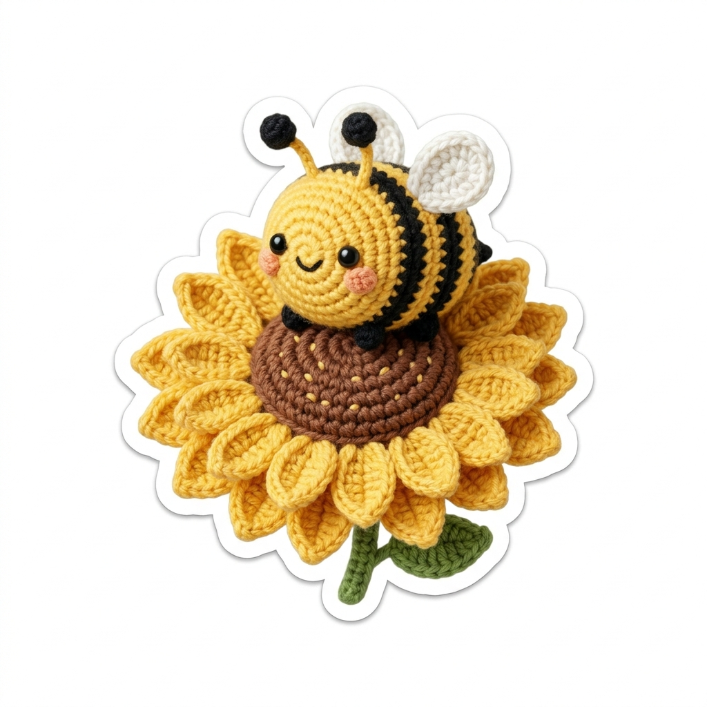 Petal Loops bee mascot